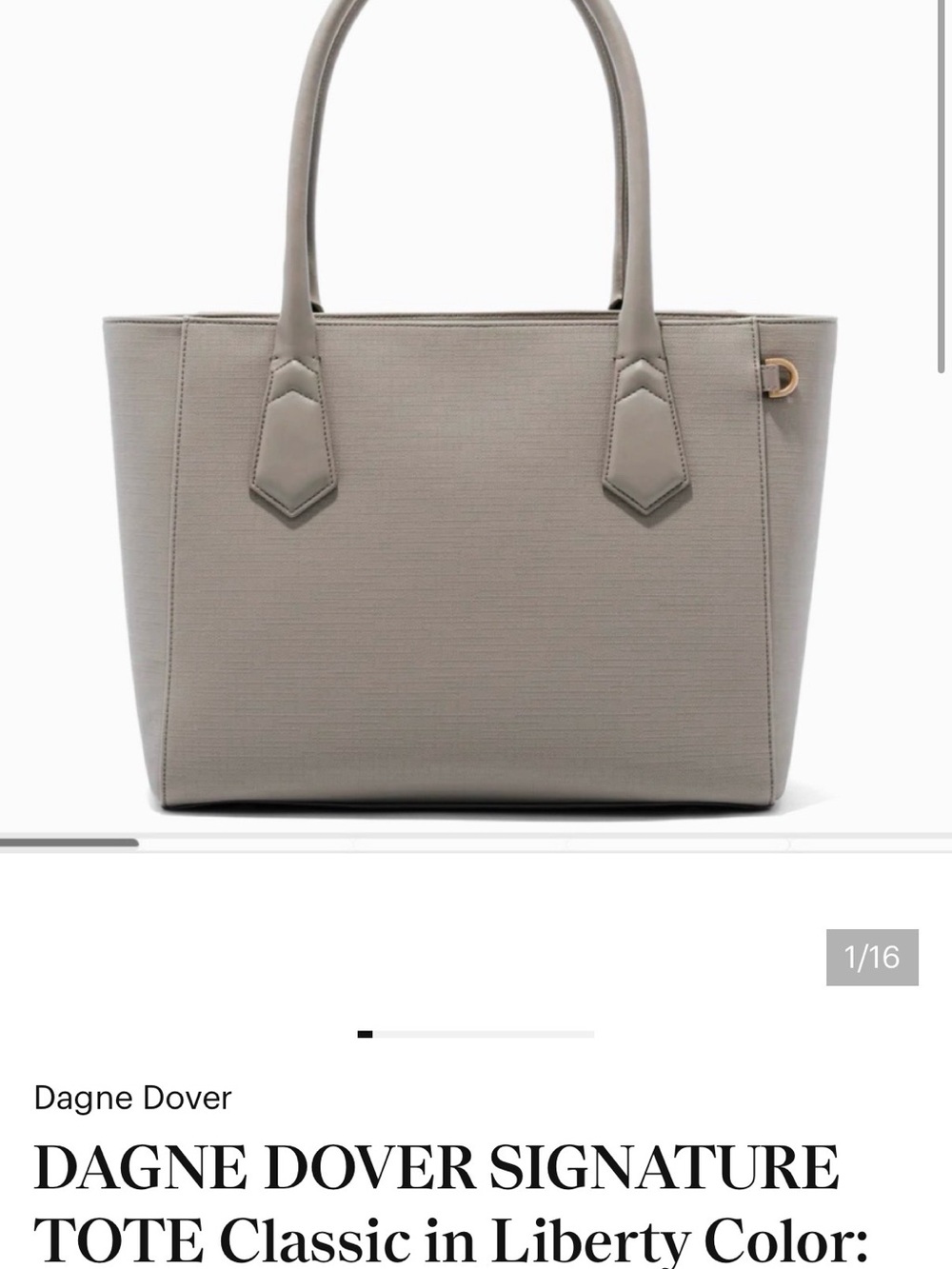 Dagne Dover Classic Tote in Liberty Gray